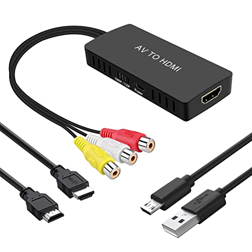 محول RuiPuo RCA إلى HDMI ، محول AV إلى HDMI ، محول مركب إلى HDMI يدعم 1080P ، PAL / NTSC متوافق مع WII / WII U / PS one / PS2 / PS3 / STB / Xbox / VHS / VCR / Blue-Ray DVD إلخ. محول RuiPuo RCA إلى HDMI ، محول AV إلى HDMI ، محول مركب إلى HDMI يدعم 1080P ، PAL / NTSC متوافق مع WII / WII U / PS one / PS2 / PS3 / STB / Xbox / VHS / VCR / Blue-Ray DVD إلخ.