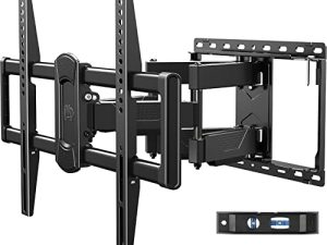Mounting Dream UL مدرج في قائمة Full Motion TV على الحائط ، دوارة وإمالة لمعظم شاشات التلفزيون المسطحة مقاس 42-75 بوصة ، حامل للتلفاز مع أذرع مزدوجة مفصلية ، ماكس VESA 600 × 400 مم ، 100 رطل ، يناسب الأزرار مقاس 16 بوصة ، MD2617