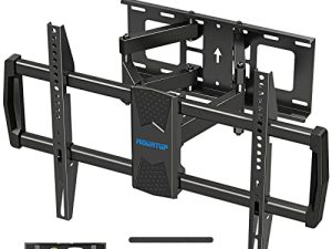 MOUNTUP Full Motion TV Wall Mount لمعظم أجهزة التلفاز مقاس 42-75 بوصة ، حامل تلفزيون مثبت على الحائط مع تحريك وإمالة مفصلية ، حامل التلفزيون Max VESA 600x400mm ، يحمل ما يصل إلى 100 رطل يناسب 16 بوصة ترصيع MU0028