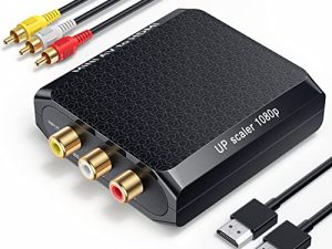 محول RCA إلى HDMI ، محول Wenter 1080P AV إلى HDMI ، محول فيديو صوت صغير مركب CVBS لمشغلات VCR / VHS / Xbox / PS3 / N64 / Wii / Blue-Ray DVD (مع كابل RCA ذكر وكابل HDMI)