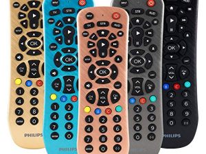 استبدال جهاز التحكم عن بعد العالمي من Philips لأجهزة Samsung ، Vizio ، LG ، Sony ، Sharp ، Roku ، Apple TV ، RCA ، Panasonic ، أجهزة التلفزيون الذكية ، مشغلات البث ، Blu-ray ، DVD ، الإعداد البسيط ، 3 أجهزة ، Rose ، SRP3239R / 27