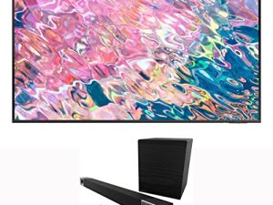 SAMSUNG QN43Q60BAFXZA 43 "QLED Quantum HDR 4K Smart TV مع مكبر صوت Klipsch CINEMA-600 3.1 ديناميكي مع مضخم صوت لاسلكي 10 بوصات (2022)