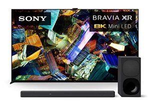 تلفزيون سوني 85 بوصة 4 كيه الترا اتش دي سلسلة Z9K: تلفزيون برافيا XR 8K ميني ال اي دي سمارت جوجل ، دولبي فيجن HDR ، ميزات حصرية لجهاز PS 5 XR85Z9K- موديل 2022 مع HT-G700: 3.1CH Dolby Atmos / X Soundbar Bluetooth Tech
