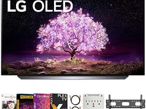 تلفزيون LG OLED65C1PUB 65 بوصة 4K ذكي OLED مع حزمة AI ThinQ مع تدفق أفلام Premiere + 37-70 Inch TV Wall Mount + 6-Outlet Surge Adaptor + 2X 6FT 4K HDMI 2.0 Cable