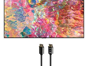 SAMSUNG QN55Q80BAFXZA 55 "4K Ultra HD تلفزيون ذكي مع كابل Austere 7S-8KHD2-1-5M VII Series 1.5m Premium Braided 8K HDMI (2022)