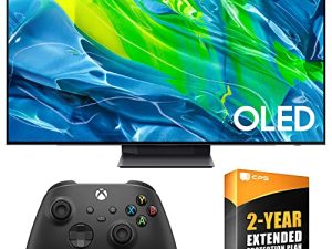 تلفزيون سامسونج QN65S95BA 65 بوصة 4K Quantum HDR OLED Smart TV (2022) Ultimate Bundle مع وحدة تحكم Xbox اللاسلكية (أسود كربوني) وحزمة حماية معززة Premium 2 YR CPS