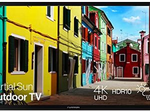 تلفزيون فوريون أورورا 43 بوصة Partial Sun خارجي (موديل 2021) - مقاوم للعوامل الجوية ، تلفزيون 4K UHD HDR LED خارجي مع تحكم في السطوع التلقائي - FDUP43CBS