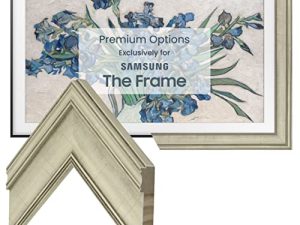 إطارات تلفزيون ديكو - إطار ذكي أبيض عتيق متوافق فقط مع تلفزيون Samsung The Frame (55 بوصة ، يناسب تلفزيون الإطار 2021-2022)