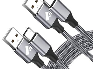 [2-Pack، 6FT] كابل USB C 3A سريع الشحن Aioneus USB A إلى Type C سلك شاحن لهاتف Samsung Galaxy S22 S21 A01 A02s A03s A11 A12 A13 A20 A21 A32 A42 A50 A52 A53 و Moto Z4 G7 و LG K51 Stylo 6 5 4 ، PS5