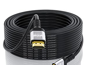 كابل HDMI 4K من سونسونيك 50 قدم | كابل HDMI 2.0 عالي السرعة و 4 K @ 60Hz 2K 1080P 3D ARC Ethernet HDMI Cord | لأجهزة الكمبيوتر المحمول UHD TV Monitor Xbox PS4 / PS5 إلخ (15 مترًا)