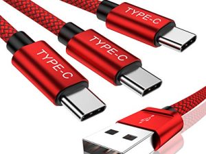 كابل شاحن USB من النوع C 3 عبوات 1.5 / 3.3 / 6.6FT ، سلك طاقة شحن لهاتف Samsung Galaxy A50 A51 A52 A53 A32 A33 A13 A22 5G ، S22 22 Plus Ultra ، Kindle Fire HD 10 9th 2019 HD 8 10th 2020 Generation ، Steam Deck