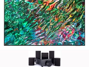 SAMSUNG QN43QN90BAFXZA 43 "QLED Quantum Matrix Neo 4K Smart TV مع Platin MILAN-5-1-SOUNDSEND 5.1 نظام صوتي غامر على غرار السينما (2022)