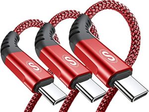 كابل شاحن USB من النوع C [3 عبوات ، 10 أقدام + 6.6 قدم + 3.3 قدم] ، كابل شحن الطاقة لجهاز Kindle Fire HD 10 9th 2019 8 10th 2020 Paperwhite 11th 2021 Generation ، Samsung Galaxy S21 S20 S10 A13 A33 A53