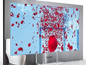 تلفزيون SYLVOX 32 بوصة المقاوم للماء ، Full HD ، تلفزيون حمام مرآة سحرية ، مناسب للحمامات والفنادق والساونا