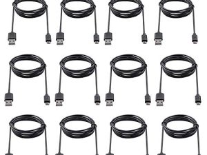 Smays Micro USB Cable Bulk Cord أسود 3 قدم 12 عبوة