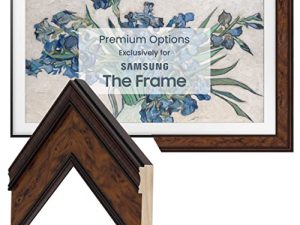 إطارات تلفزيون Deco - إطار Burlwood الذكي متوافق فقط مع تلفزيون Samsung The Frame (55 بوصة ، يناسب تلفزيون الإطار 2021-2022)