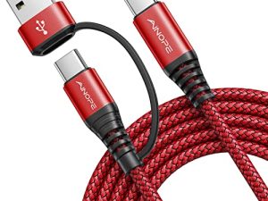 AINOPE Type C Charger Fast Charging 3.1A 10FT iPad Pro Charger Cable دائم النايلون مضفر C كابل الشاحن سريع الشحن لأجهزة iPad Pro / AIR / Mini 6 MacBook Samsung Galaxy S22 21 S10 Note
