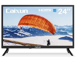 Caixun EC24T1H ، تلفزيون 24 بوصة صغير LED TV HD (720P) مع HDMI مدمج ، USB ، AV in ، منافذ بصرية (معبأة مع كابل HDMI)